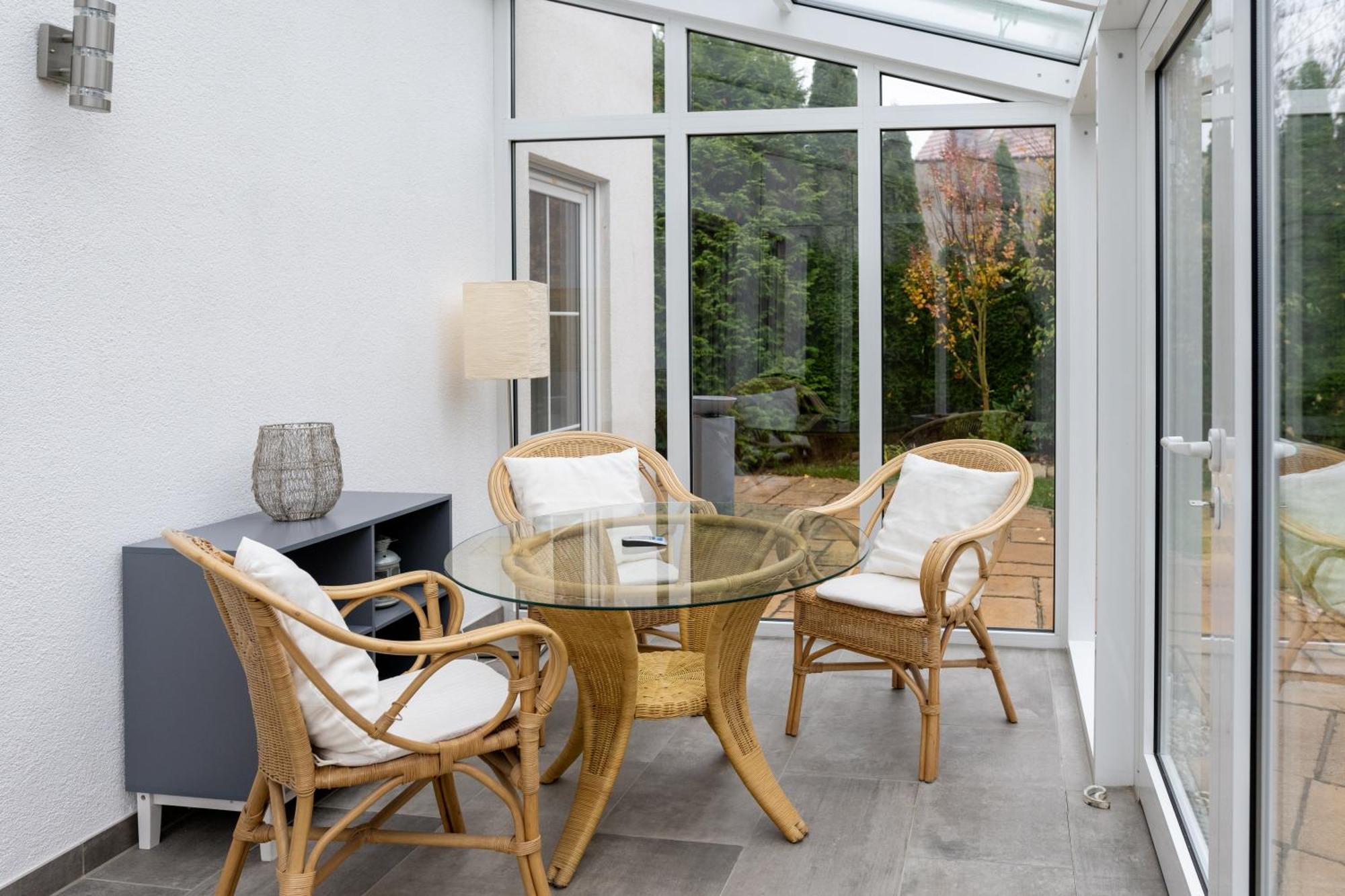 Ganzes Ferienhaus In Leipzig Mit Garage Und Fussbodenheizung Esterno foto